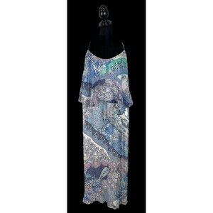 MASSIMO DUTTI Maxi Dress Size Small Silk Sleeveless Floral Dress